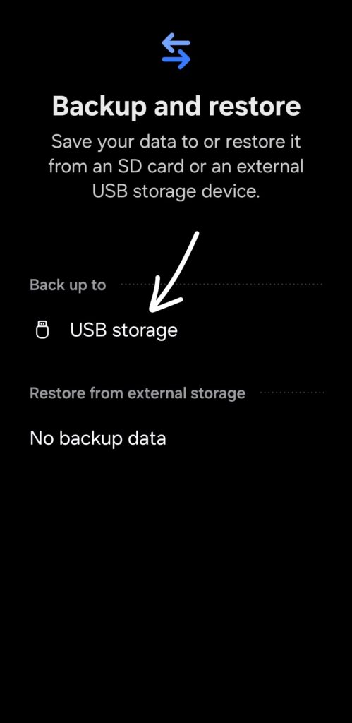 How to Back Up Your Samsung Phone to a Pendrive or USB Drive - Simple & Secure 4 Smart Switch Backup Device Selection