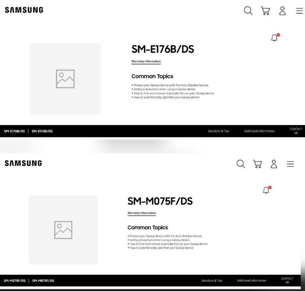 Galaxy F17 5G & M07 4G: Samsung Support Page Created 3 1000028330