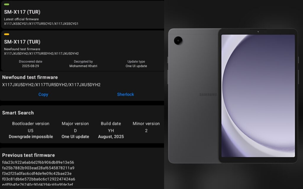 One UI 8 for Galaxy Tab A9 Spotted on test server 3 1000030290